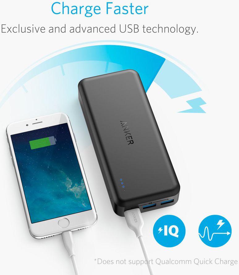 Anker PowerCore Elite Fast Charge Powerbank 20.000 mAh Zwart afbeelding 4