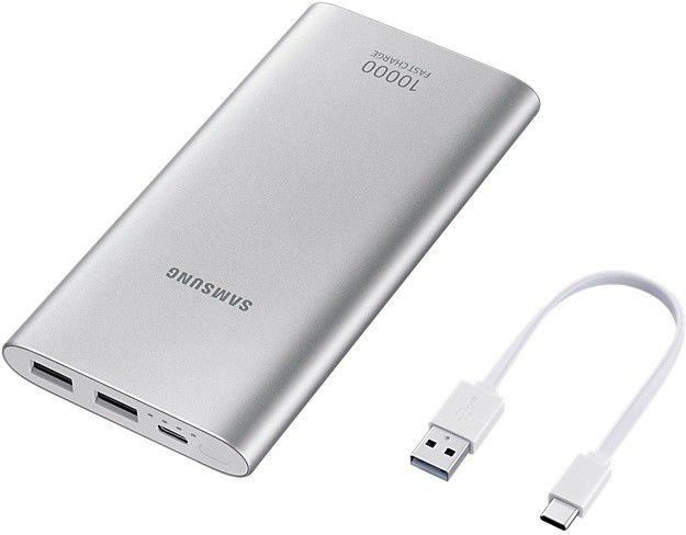 Samsung Fast Charge Powerbank Battery Pack 10.000 mAh Zilver afbeelding 2