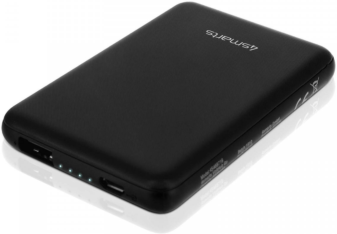 4smarts VoltHub Go Universele en Compacte Powerbank 5.000 mAh Zwart afbeelding 1