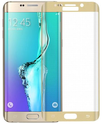 Amorus Complete Covering 9H Tempered Glass Galaxy S6 Edge Plus Goud Screen Protectors