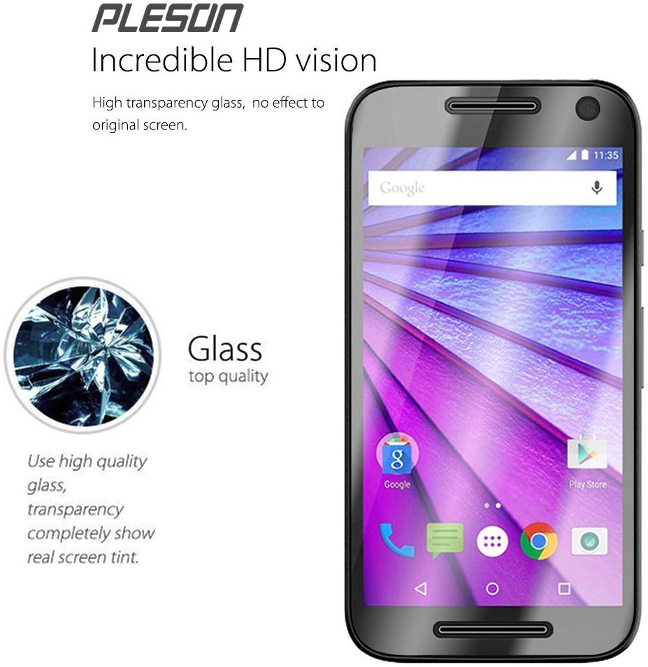 Motorola Moto G 3rd Gen Tempered Glass Screen Protector afbeelding 4