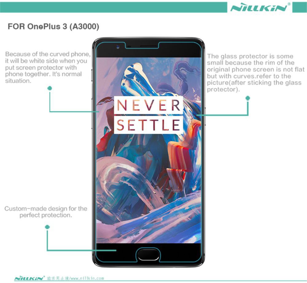 Nillkin 9H H+ Pro Tempered Glass Screen Protector OnePlus 3T / 3 afbeelding 15