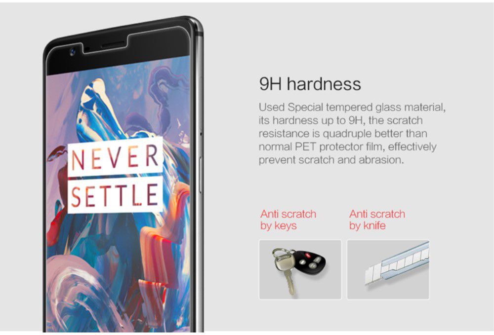 Nillkin 9H H+ Pro Tempered Glass Screen Protector OnePlus 3T / 3 afbeelding 5