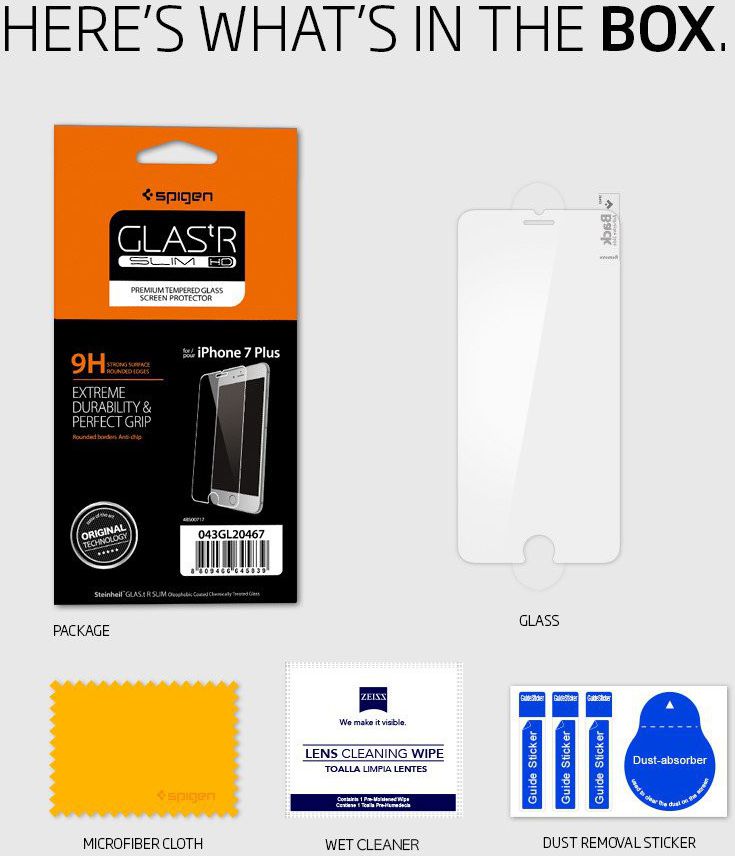 Spigen GLAS Slim HD Screen Protector iPhone 7 Plus / 8 Plus afbeelding 6