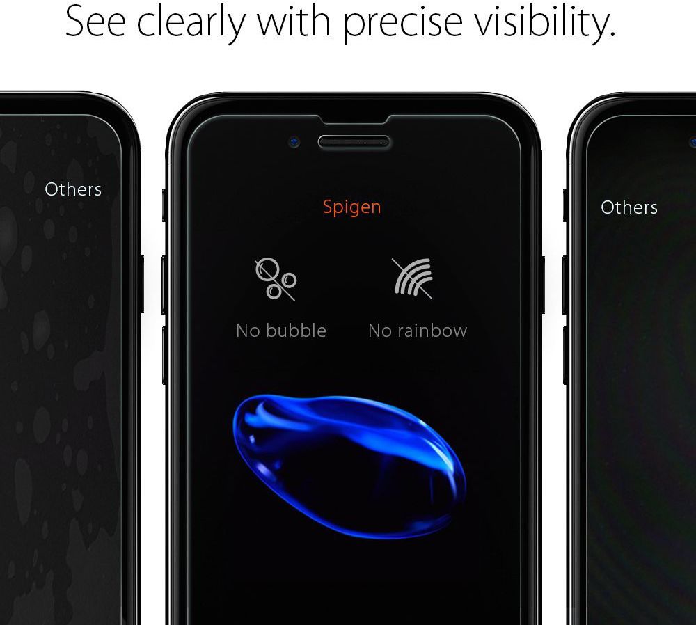 Spigen iPhone 7 Plus / 8 Plus Tempered Glass Screen Protector afbeelding 4