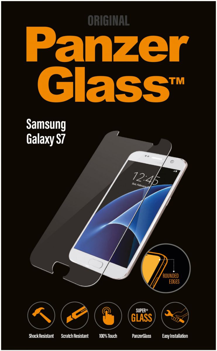 PanzerGlass Samsung Galaxy S7 Case Friendly Screenprotector Zwart afbeelding 1