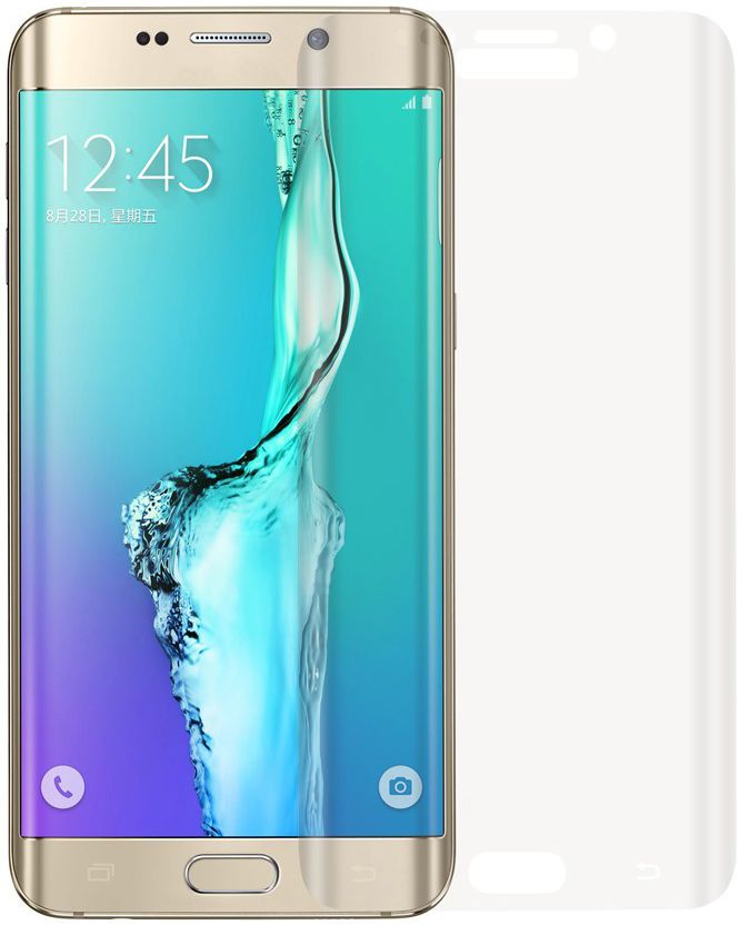 Samsung Galaxy S6 Edge Volledig Dekkende Transparante Tempered Glass afbeelding 1