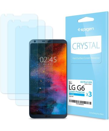Spigen LCD Film Crystal Screen Protector LG G6 3 Stuks Screen Protectors