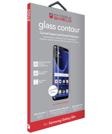 InvisibleSHIELD Glass Contour Tempered Glass Samsung Galaxy S8 Plus Screen Protectors