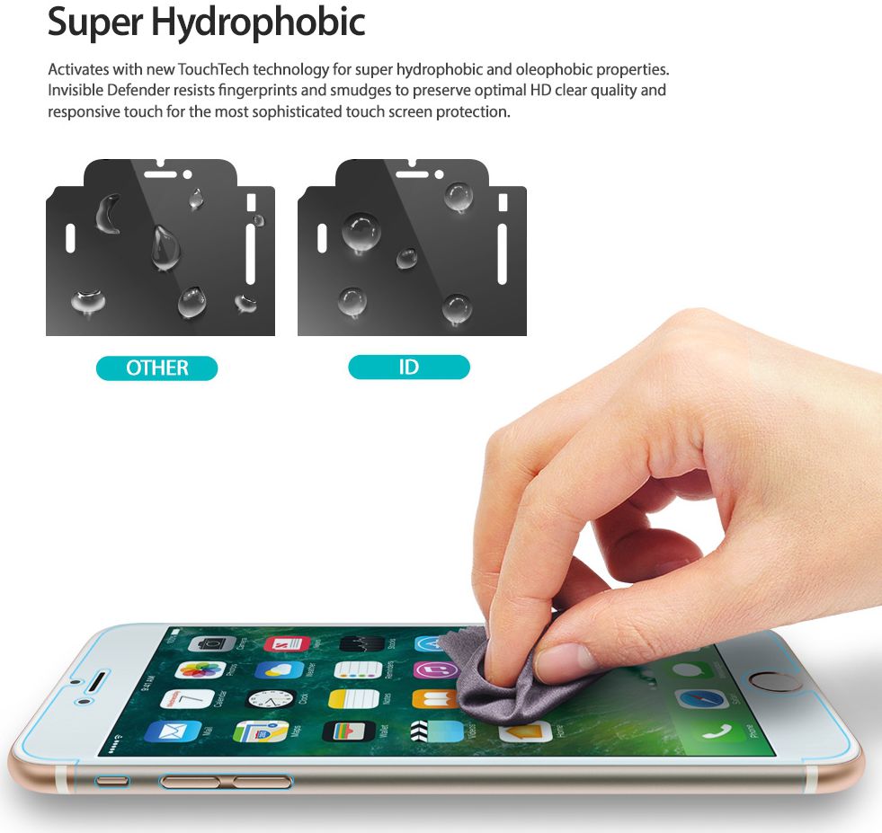 Ringke ID Full Cover Screen Protector Apple iPhone SE 2020 [2-Pack] afbeelding 5