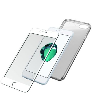 PanzerGlass Witte Tempered Glass Met Hoesje Apple iPhone 7 / 8 Screen Protectors