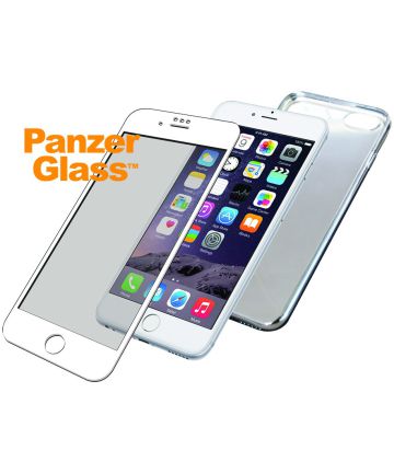 PanzerGlass Witte Tempered Glass Met Hoesje Apple iPhone 7 / 8 / 6 Screen Protectors