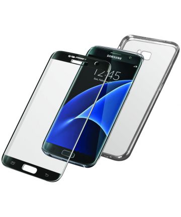 PanzerGlass Zwarte Tempered Glass Met Hoesje Samsung Galaxy S7 Edge Screen Protectors