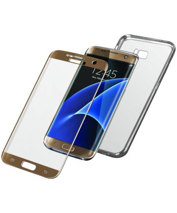 PanzerGlass Gouden Tempered Glass Met Hoesje Samsung Galaxy S7 Edge Screen Protectors