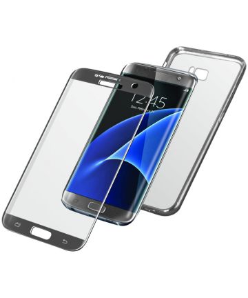 PanzerGlass Zilveren Tempered Glass Met Hoesje Samsung Galaxy S7 Edge Screen Protectors