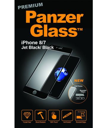 PanzerGlass Apple iPhone 8/7/6(s) Case Friendly Screenprotector Zwart Screen Protectors