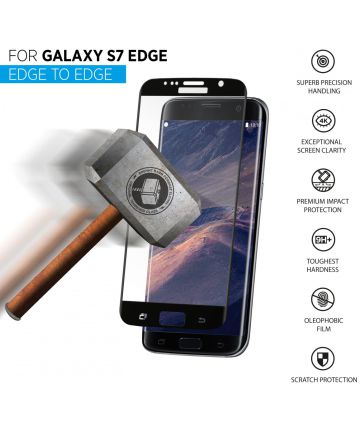 THOR Screen Glass Edge To Edge Samsung Galaxy S7 Edge Zwart Screen Protectors