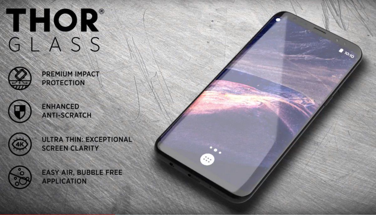 THOR Screen Glass Edge To Edge Samsung Galaxy S8 Zwart afbeelding 17