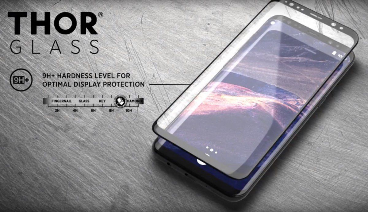 THOR Screen Glass Edge To Edge Samsung Galaxy S8 Zwart afbeelding 19