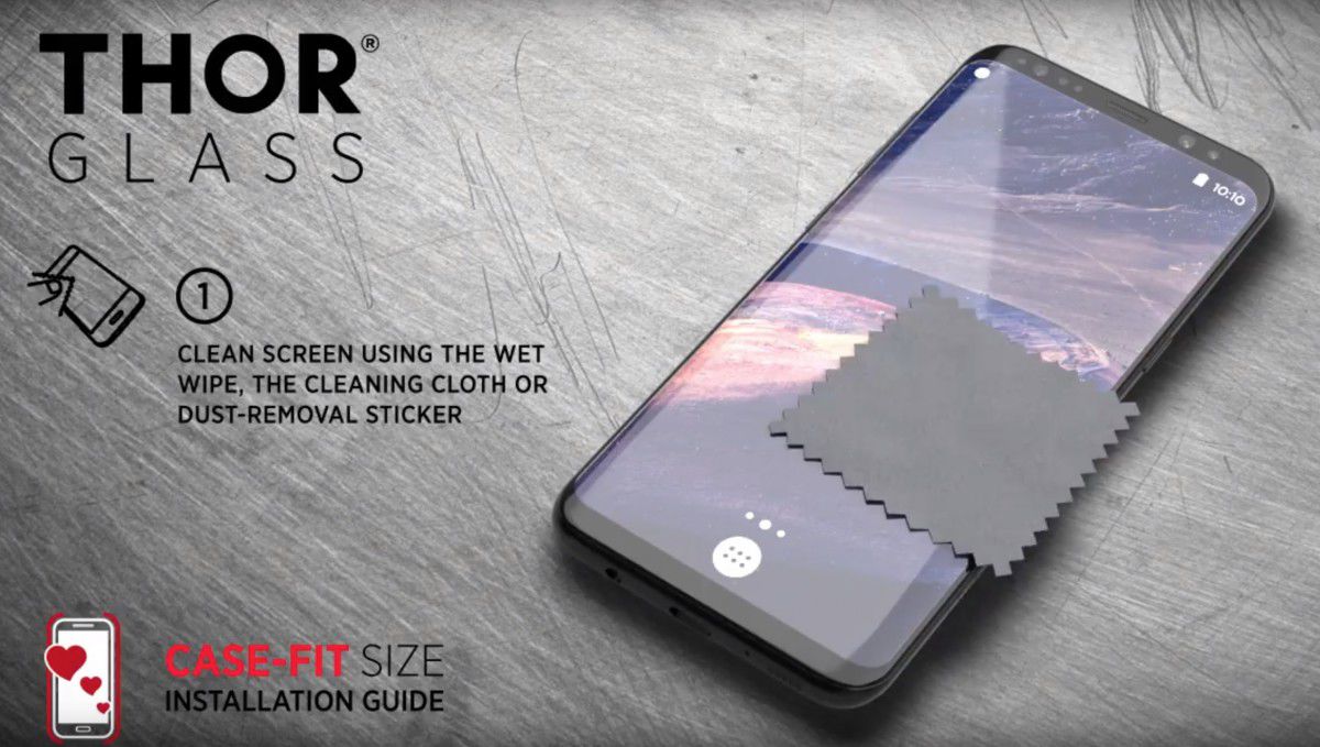THOR Screen Glass Edge To Edge Samsung Galaxy S8 Zwart afbeelding 24