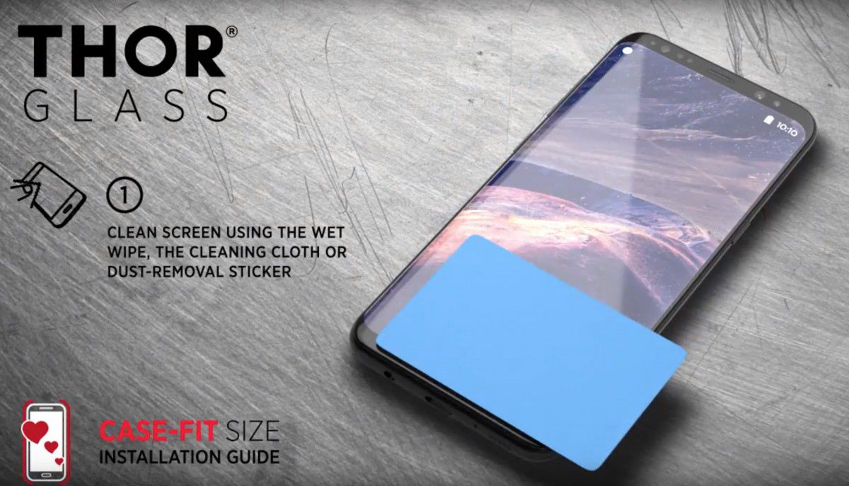 THOR Screen Glass Edge To Edge Samsung Galaxy S8 Zwart afbeelding 25