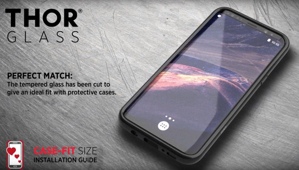 THOR Screen Glass Edge To Edge Samsung Galaxy S8 Zwart afbeelding 28
