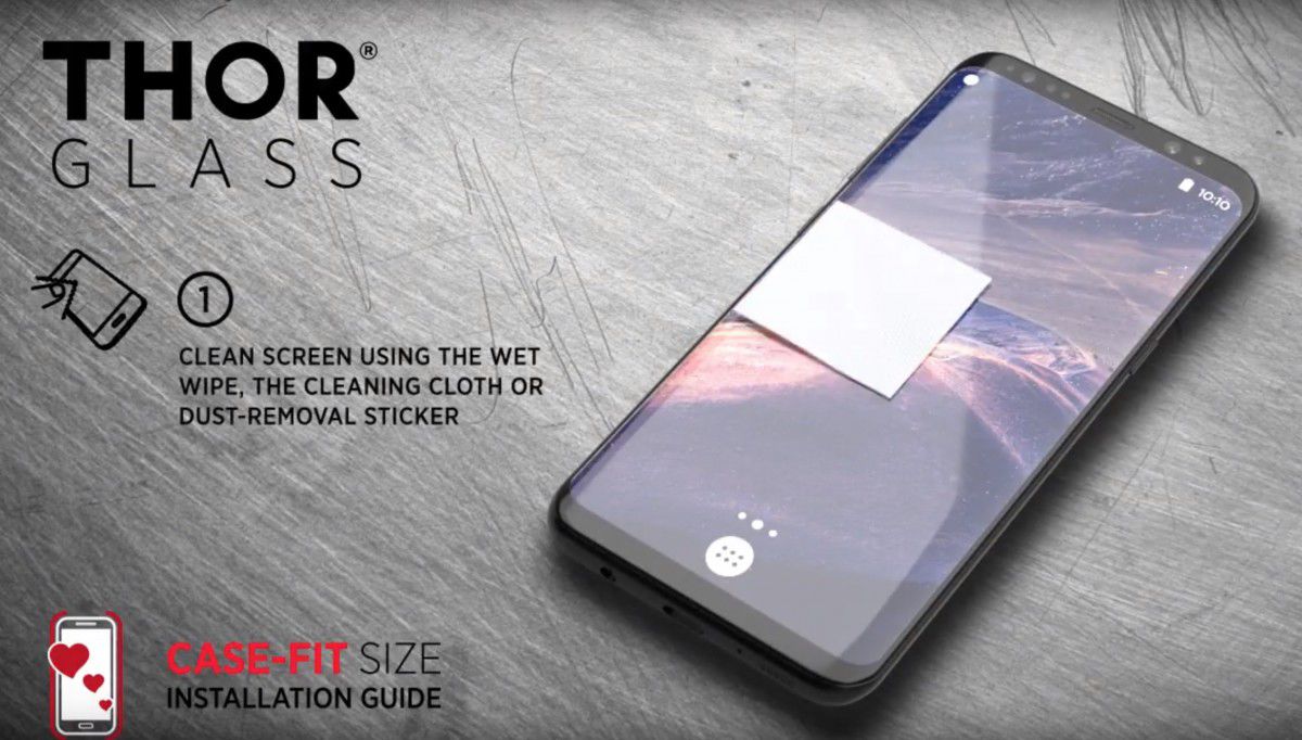 THOR Screen Glass Edge To Edge Samsung Galaxy S8 Zwart afbeelding 29