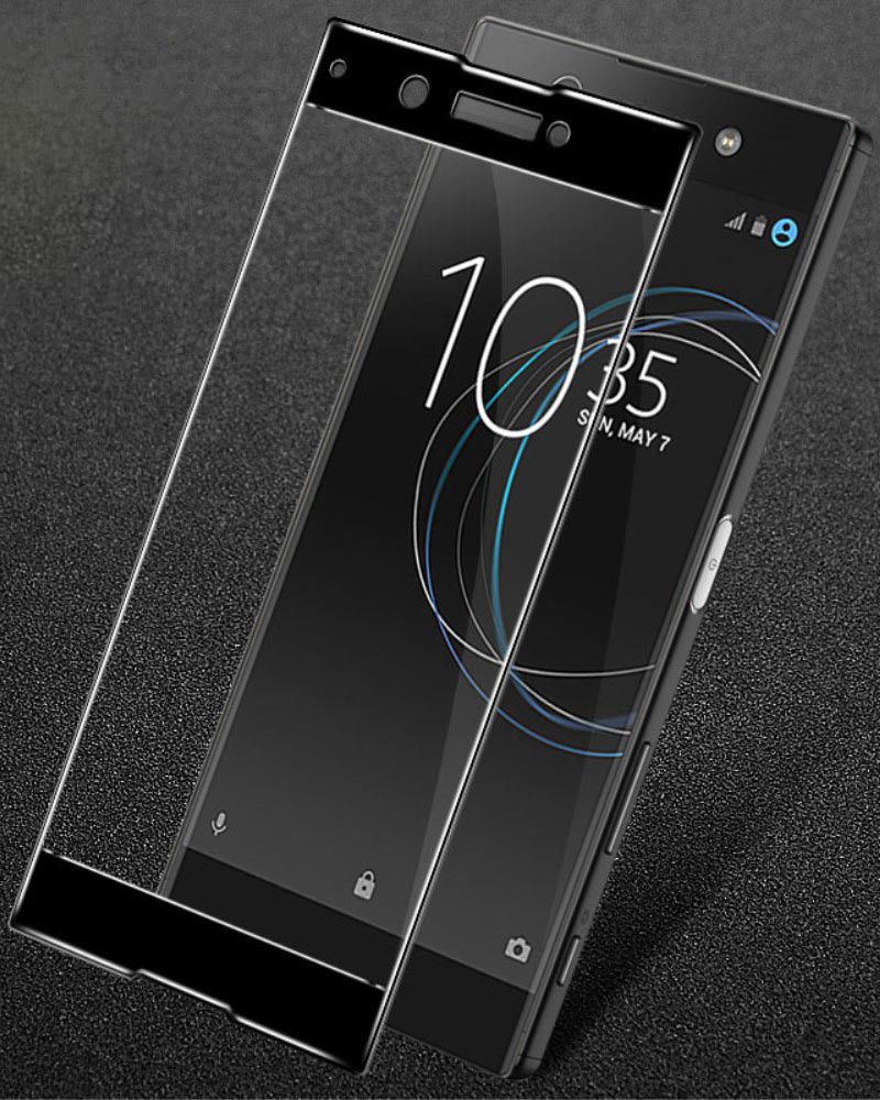Sony Xperia XA1 Tempered Glass Screen Protector Zwart afbeelding 2