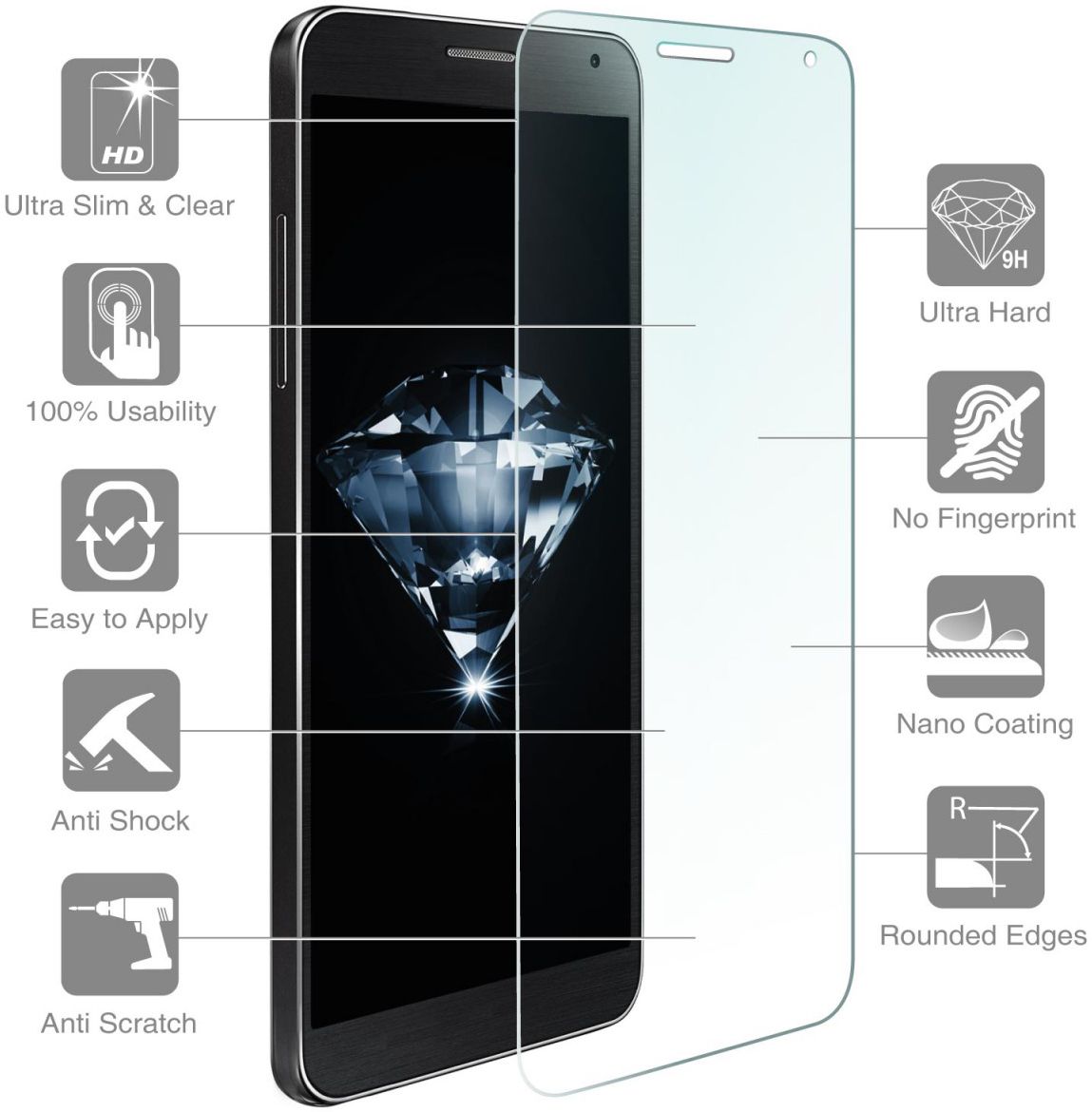 4smarts Second Glass Tempered Glass Samsung Galaxy Xcover 4(s) afbeelding 4