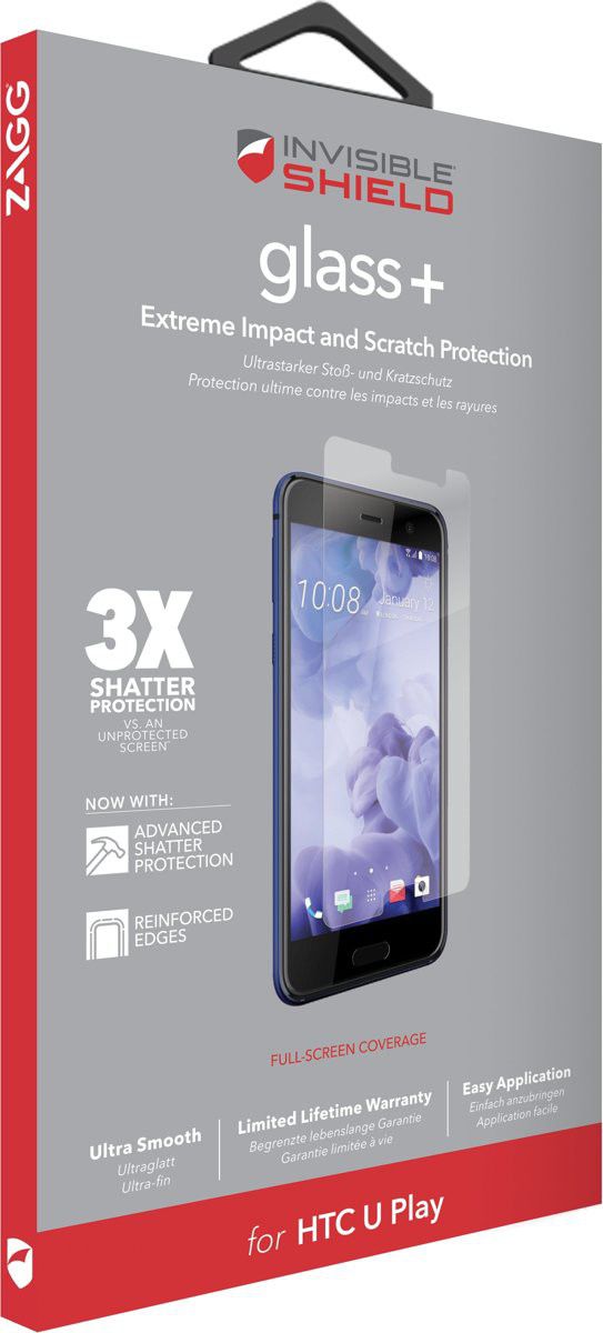 InvisibleSHIELD Glass+ Tempered Glass HTC U Play afbeelding 1