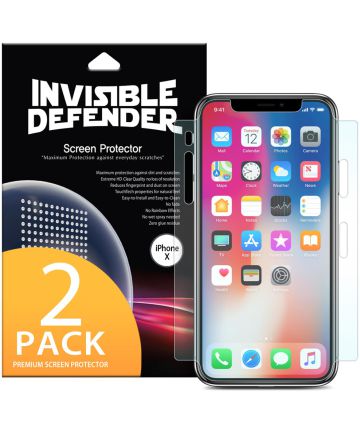 Ringke ID Full Cover Screen Protector Apple iPhone X / XS [2-Pack] Screen Protectors