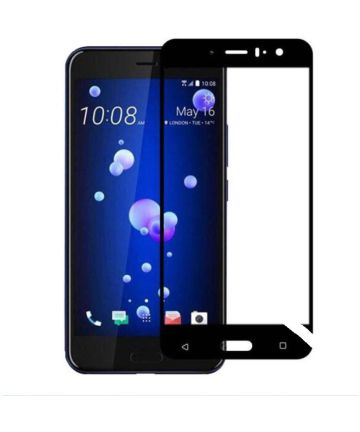 HTC U11 Volledig Dekkende Tempered Glass Screen Protector Zwart Screen Protectors
