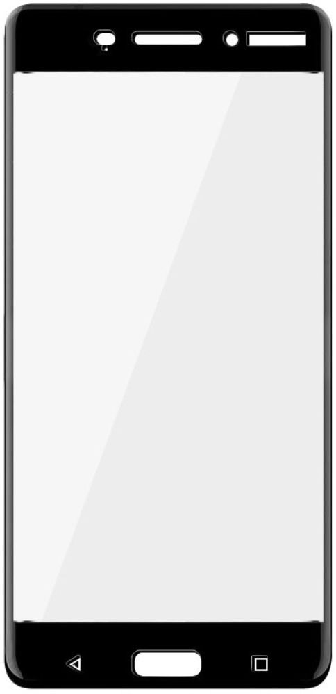 Nokia 6 Volledig Dekkende Tempered Glass Screen Protector Zwart afbeelding 1