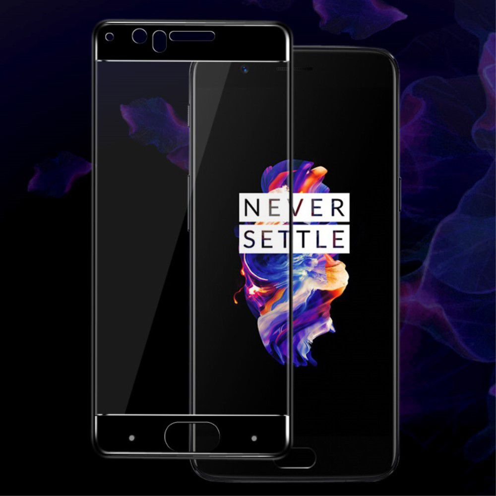 OnePlus 5 Volledig Dekkende Tempered Glass Screen Protector Zwart afbeelding 4