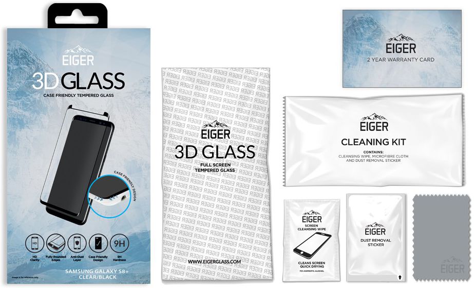 Eiger Case Friendly Tempered Glass Samsung Galaxy S8 Plus afbeelding 9