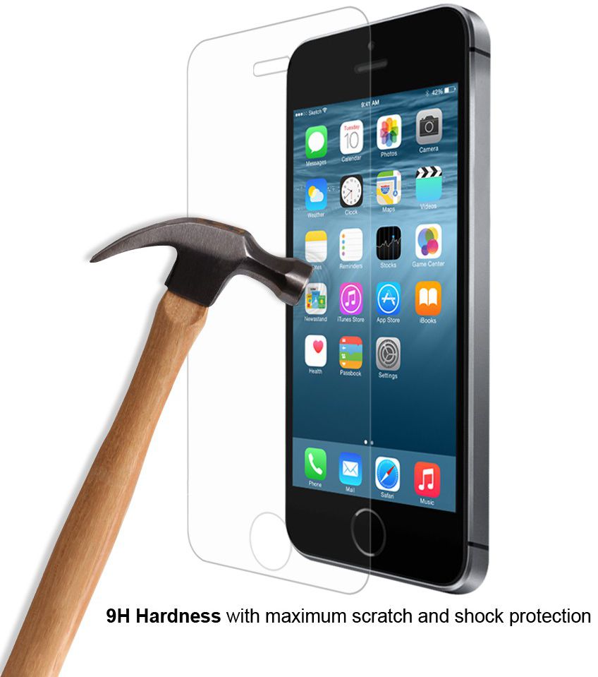 Eiger Apple iPhone 5/5s/SE Tempered Glass Case Friendly Protector Plat afbeelding 7