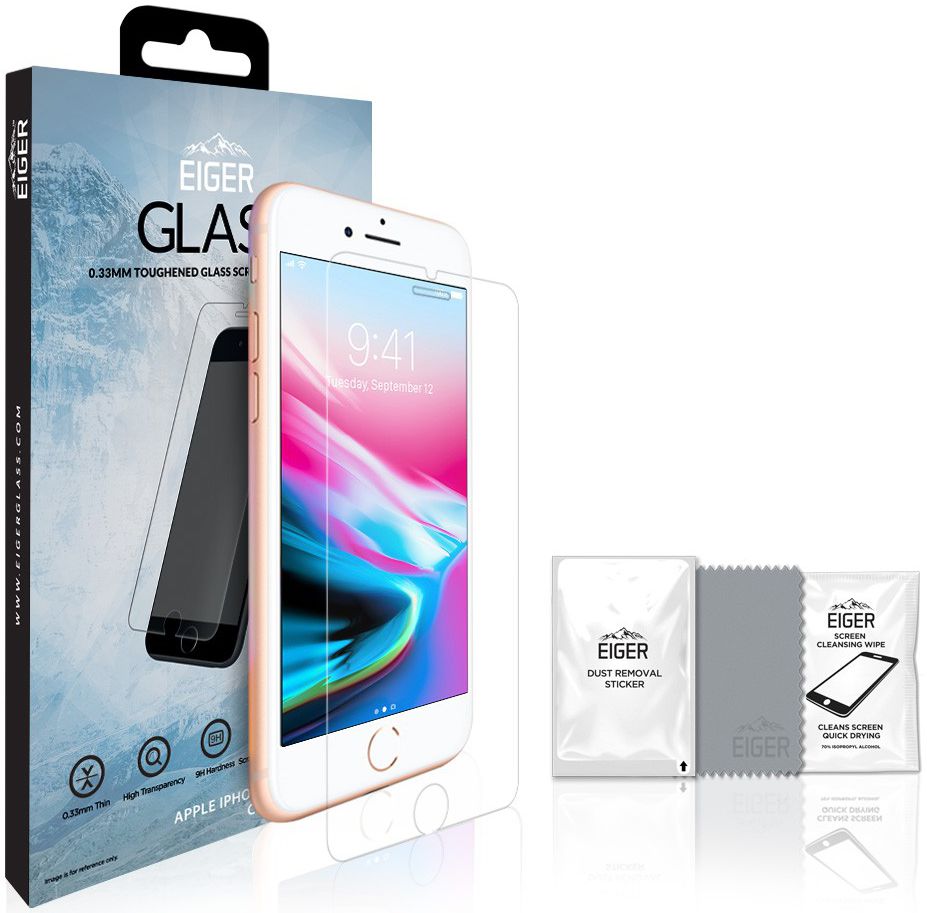 Eiger Tempered Glass Screen Protector Apple iPhone 8 Plus / 7 Plus afbeelding 9
