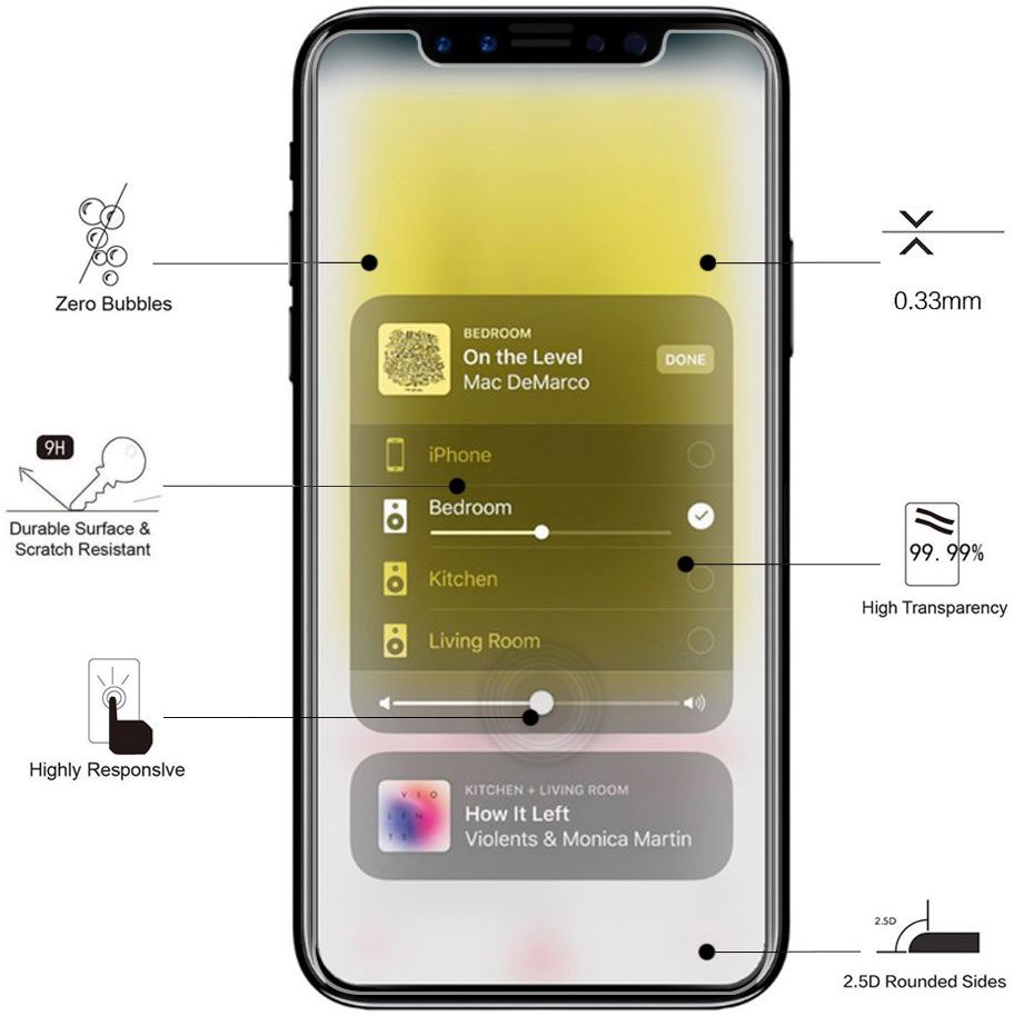 Eiger Tempered Glass Screen Protector Apple iPhone X / XS afbeelding 9