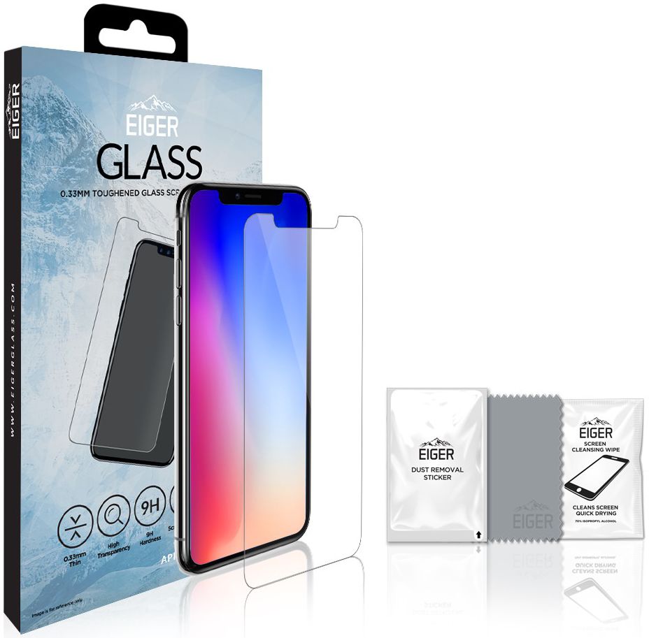 Eiger Tempered Glass Screen Protector Apple iPhone X / XS afbeelding 10