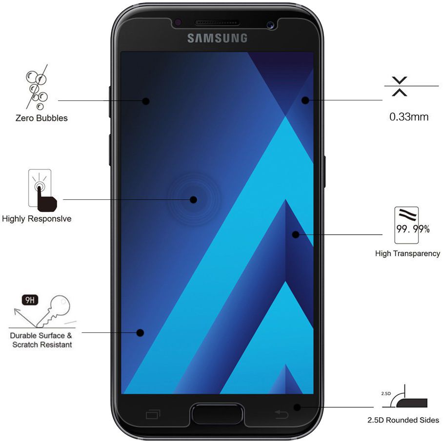 Eiger Tempered Glass Screen Protector Samsung Galaxy A5 (2017) afbeelding 5