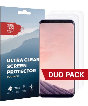Rosso Samsung Galaxy S8 Plus Ultra Clear Screen Protector Duo Pack Screen Protectors