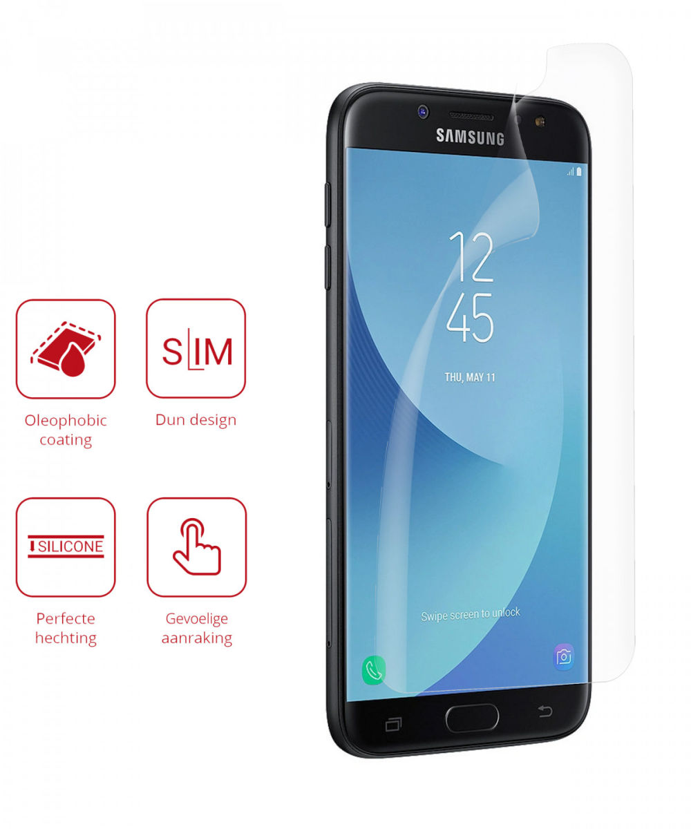 Rosso Samsung Galaxy J7 2017 Ultra Clear Screen Protector Duo Pack afbeelding 2