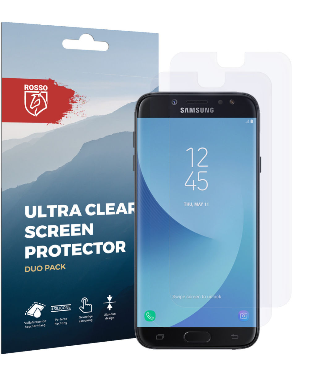Rosso Samsung Galaxy J7 2017 Ultra Clear Screen Protector Duo Pack afbeelding 6