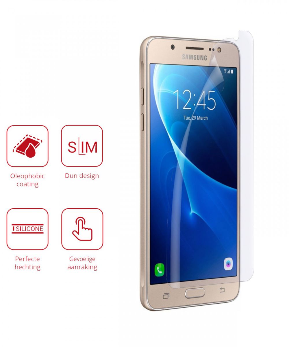Rosso Samsung Galaxy J5 2016 Ultra Clear Screen Protector Duo Pack afbeelding 2