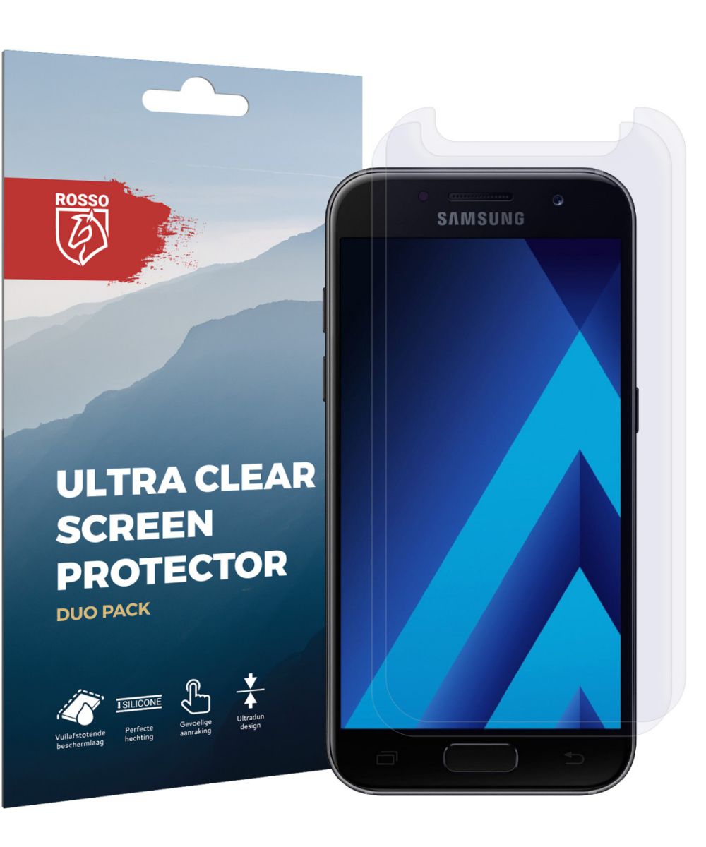 Rosso Samsung Galaxy A3 2017 Ultra Clear Screen Protector Duo Pack afbeelding 9