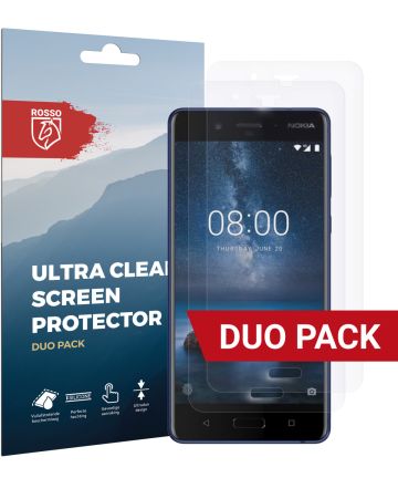 Rosso Nokia 8 Ultra Clear Screen Protector Duo Pack Screen Protectors