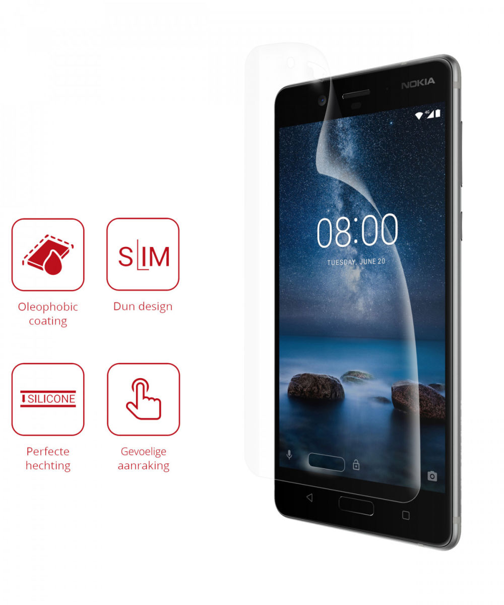 Rosso Nokia 8 Ultra Clear Screen Protector Duo Pack afbeelding 2
