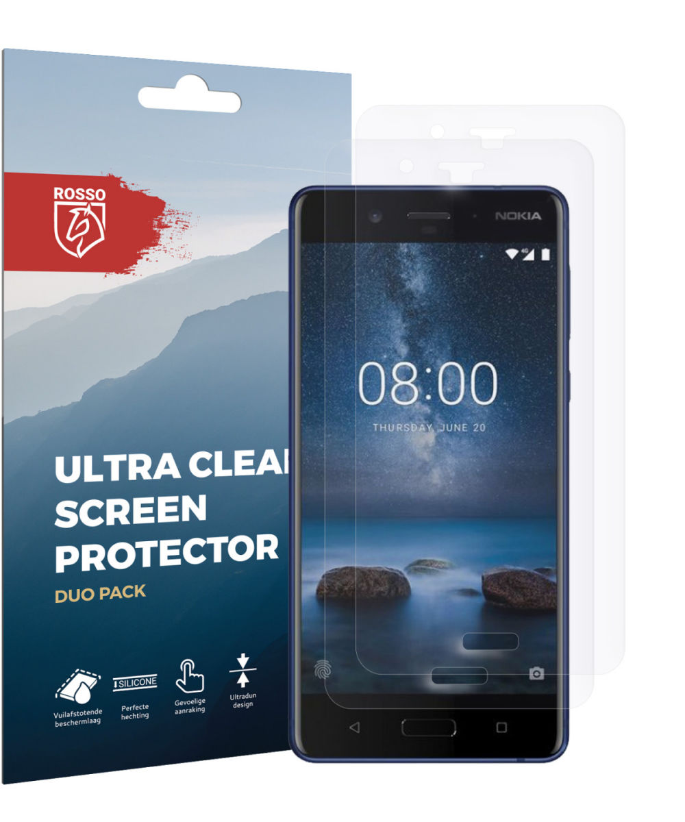 Rosso Nokia 8 Ultra Clear Screen Protector Duo Pack afbeelding 10