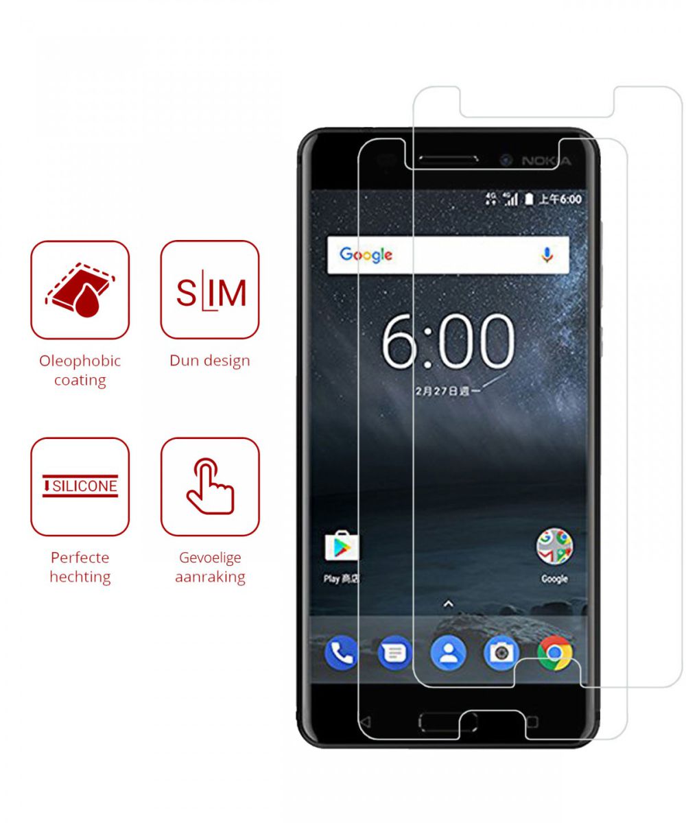 Rosso Nokia 6 Ultra Clear Screen Protector Duo Pack afbeelding 2