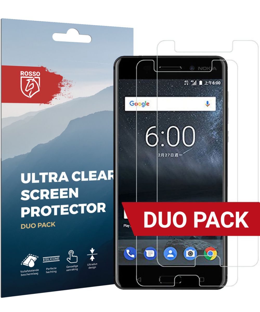 Rosso Nokia 6 Ultra Clear Screen Protector Duo Pack afbeelding 1